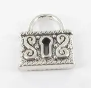 Charm Metal Padlock Silver