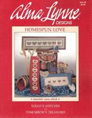 Alma Lynne ALX-32 HOMESPUN LOVE Valentines Cross Stitch Pattern Leaflet