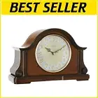 Old World Style Walnut Clock with Adjustable Chime, 12.5" for Timeless Elegance