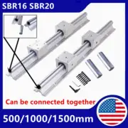 2x SBR16 SBR20 Linear Rail Guide 300-1500mm+4x SBR16UU SBR20UU Bearing Blocks
