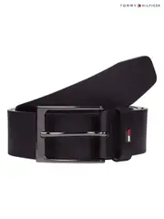 Tommy Hilfiger Black Layton Leather Belt (F54748) | $104