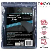 Black Waterproof Massage Table Fitted Sheet for Spa Salon Massage Use Oil Safe