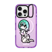 iPhone 16 Pro Impact Ring Stand Case MagSafe Compatible Sitting girl