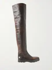 [The Row] The Row - Billie Leather Over-the-knee Boots - Brown - IT36 IT 36 Brown