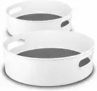 Semlos 2 Pack Lazy Susan Turntable for Cabinet - 9" & 12" Storage Containers ...