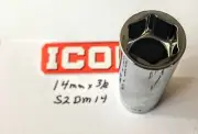 ICON Professional Deep Socket 14 mm X 3/8" S2DM14 Free USA Shipping