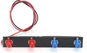 RC Car Roof Light Bar Headlight Red Blue LED WLtoys 12428 1/12 Scale Parts