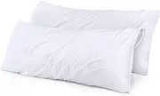 Utopia Bedding Waterproof Pillow Protectors Zippered (2 Pack, White) Body Size, Zippered Pillowcases, Bed Bug Proof Pillow Encasement Covers 20 x 54 Inches