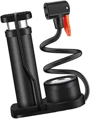 Multi Functional Manual Pump with Pressure Gauge Portable Inflating Pump for Motorcycles Cars Bicycles Balls Psi Capacity Lightweight Durable Design for Easy Carrying