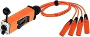 4 Channel 3-Pin Multi Network Snake Receiver to Single Ethercon Cable Box Extender-CAT5 Cable(D1003J-M-Orange,2m)