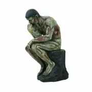 PTC Pacific Giftware Sitting Skeleton Zombie Thinker Statue Figurine, 8" H, Res