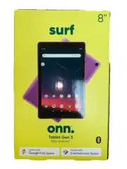 Onn. Surf Tablet Gen 3 8" (800x1280) 32GB SSD 2GB Quad-Core New Purple