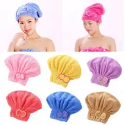 Quick Dry Hair Turban Hair Drying Towel Wrap Turban Head Hat Bun Cap Shower AU @