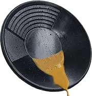 Gold Pan Gold Mining Pan,15 Inch Gold Panning Kit 3 Riffles Manual Gold Panning Equipment for Easy Sand Gold Mining and Prospecting Gold Washing System