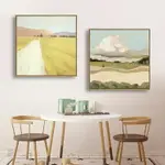 田園風景畫北歐裝飾畫簡約小清新客廳沙發背景墻臥室玄關壁畫掛畫