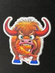 Buffalo Bills Sticker - Angry Buffalo Eating Wings Custom Vinyl Decal