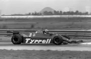 Eddie Cheever USA Tyrrell 010 was running at the end of the race b- Old Photo
