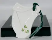 BELLEEK POTTERY CHRISTMAS TREE ORNAMENT DONEGAL 11329 IRISH HARP NEW IN BOX