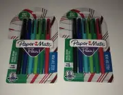 2X Papermate Flair Special Edition Pens Felt Tip Vivid Colors 2 Packs of 6 Pens