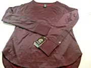 CHAMPION TECH FLEECE DUO DRY WOMEN'S TOP Sz M Brushed Soft Inside Thumbholes