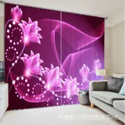 3D Flower 6342 Blockout Photo Curtain Printing Curtains Drapes Fabric Window AU