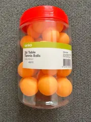 31x Anko Table Tennis Balls Regulation Size Orange