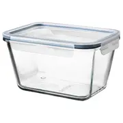 IKEA 365+ food container with lid, rectangular glass/plastic, 1.8 l