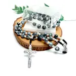 HITAM BLACK LOREK BLOROK STONE ROSARY/原創天主教念珠項鍊/天主教念珠紀念品