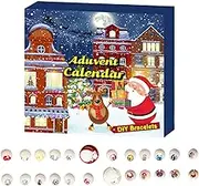Advent Calendars Bracelets - Jewelry Advent Calendars for Girls,Holiday Charm Bracelet, 24 Days Christmas Countdown Calendar for Girls Boys