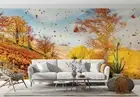 3D Fall Forest Landscape Wallpaper Wall Murals Removable Wallpaper 16