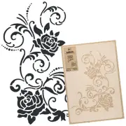 Reusable PLASTIC Wall STENCIL Template // 17.7x25.6" or 25.6x37.4" // FLOWERS #3