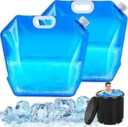 Palksky 2 PCS Ice Bath Bags, Cold Plunge Tub Accessories, Ice Baths at Home, Applicable to Cold Water Plunge Tub for Athletes, Portable Ice Barrel Cold Therapy（10L）