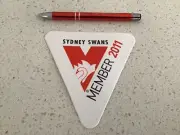 AFL SYDNEY SWANS OFFICIAL TEAM STICKER MEMBERS PIES CATS BULLDOGS CROW PREMIER