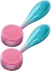 MOTHNUR Dual-sided Facial Cleansing Brush Silicone Face Scrubber Pore Brush for Face Skincare Tools Easy to Clean