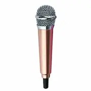 Mini Microphone Portable Vocal Instrument Mic for Mobile Phone Laptop -Rose Gold