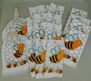LOT 18pc Vintage NOS Cannon Bumble Bee Decorative Kitchen Towels #6043