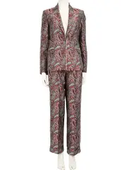 Paisley Jacquard Blazer Suit Set