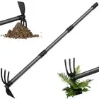 Hoe Garden Tool, Hoe Cultivator 2 in 1 Weeding Tools - 45" Long Handle Stand ...