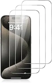 [3-Pack] Apple iPhone 13/13pro/14 Screen Protector Ultra-slim Military-Grade Tempered Glass[6.1 "] Ultra Tough, Scratch Resistant, easy install - Clear (iPhone13/13pro/14)
