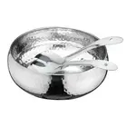 Stainless Steel Salad Bowl with Serving Utensils -3 pcs Set (3500 ml)