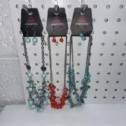 Paparazzi Lot of 3 Necklaces Short Blue Orange