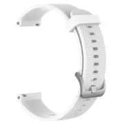 2Pcs For Ticwatch C2 Smart Watch Replacement Solid Silicone Strap Wristband White_L