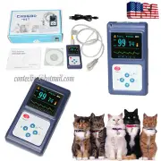 Handheld Veterinary pulse oximeter SPO2 PR monitor Vet Tongue Probe+USB Software