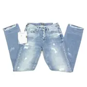 Prps Demon Men's Slim Fit Distressed Jeans Size 29 29X33.5 Blue Mid Rise NWT