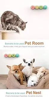Litter Box Crate Bed donut air freshner Litter Box Deodorizer and Cat Dog Odor Eliminator Pack of 4