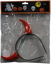Plastic Devil Horns on Headband