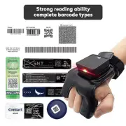 JR 1D 2D Wearable Barcode Scanner Glove Wireless Bluetooth Barcode Reader NEW