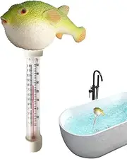 Pool Thermometer Floating, 7.48" Cartoon Animals Bath Thermometer Gauge, Cute Water Temperature Sensor for Indoor Outdoor Hot Tub, Ice Bath, Cold Plunge, Spa, Pond