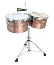 Tycoon Deep-Shell Antique Copper Finish Timbales 14 inch. & 15 inch.