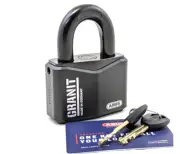 ABUS 37RK/70 GRANIT Padlock 14mm Shackle 7 Disc PLUS Keyway Made in Germany
